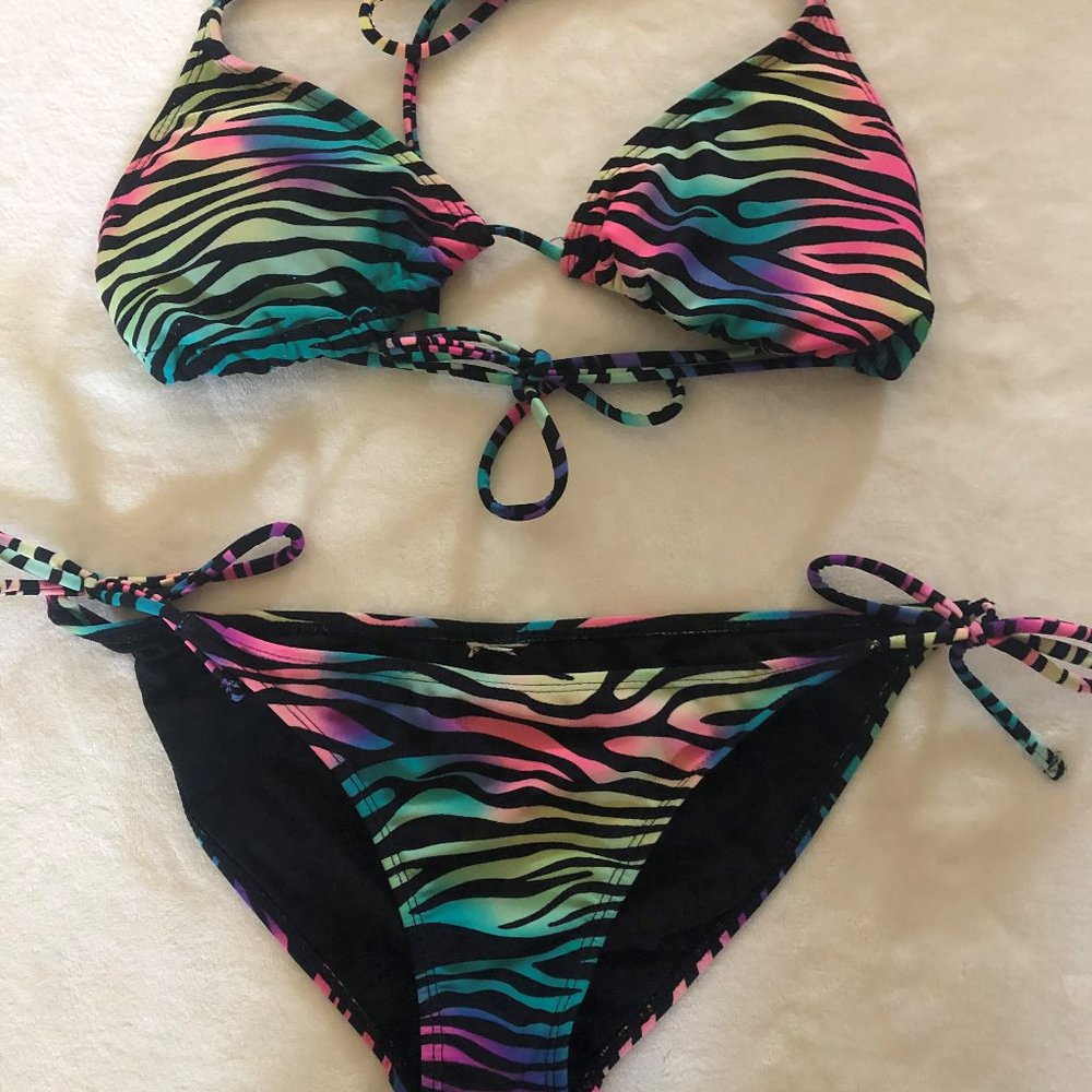 Zebra print bikini